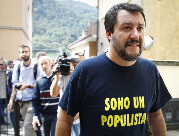 Convention dei governatori della Lega Nord con Salvini, Zaia, Maroni e Toti a Pontida