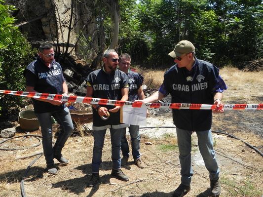 Carabinieri Caserta Incendio