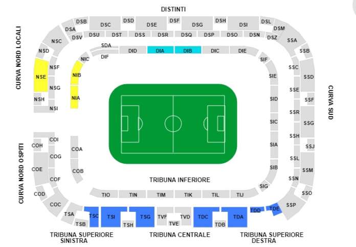 Stadio Vigorito abbonamenti disponibilità