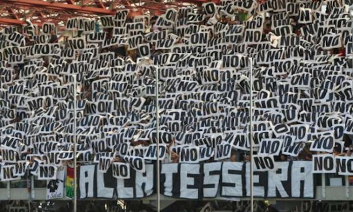 no alla tessera del tifoso