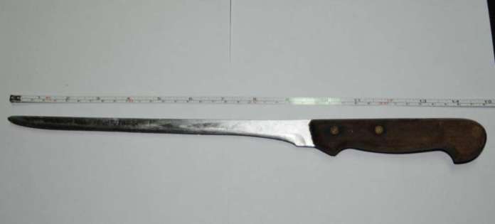 Il coltello usato per il delitto
