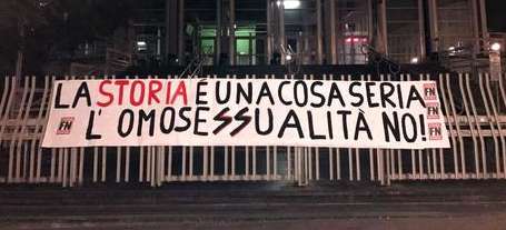 Foto inviata allANSA da Forza Nuova - EMMANUELA BANFO