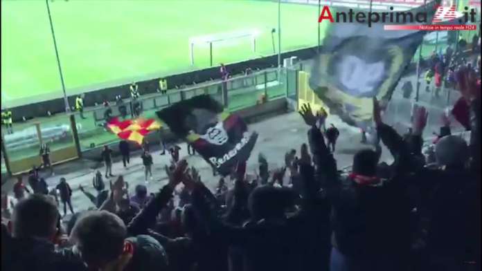 Tifosi benevento a Bergamo