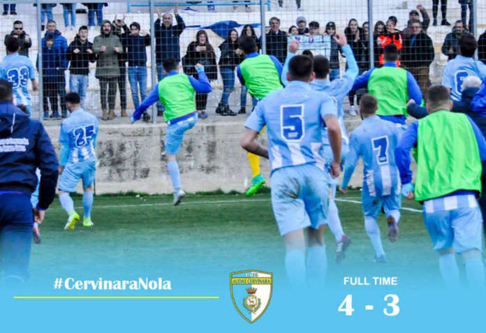 esultanza cervinara contro il nola