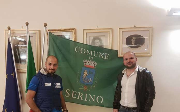 Dino De Renzi e Marcello Rocco in occasione degli esami per operatore escursionista base di I livello - Serino 20-05-2017