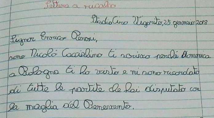 nicolò scrive a Pezzi