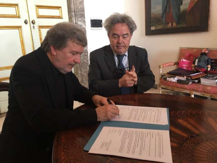 Stefano Trucco e Mauro Felicori stipula convenzione