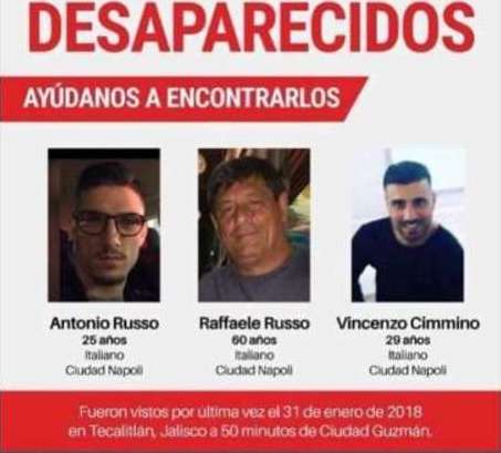 Tre italiani scomparsi in Messico
