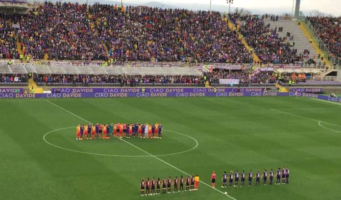 fiorentina benevento minuto silenzio