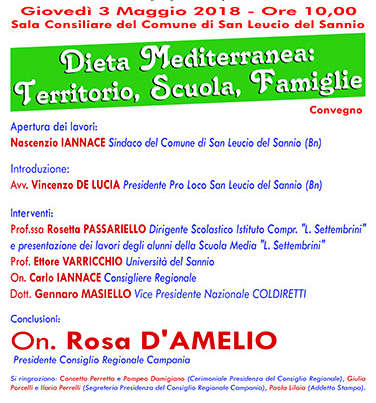 convegno dieta san leucio