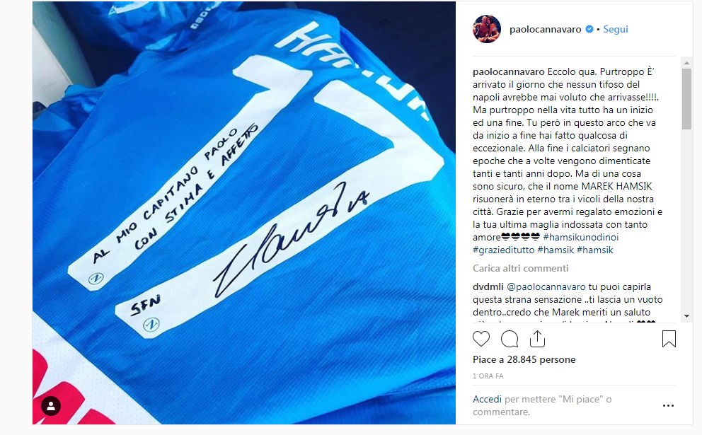 cannavaro hamsik maglia