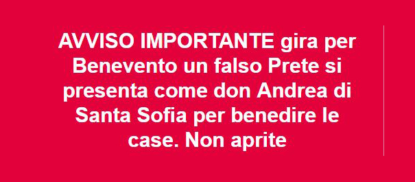 avviso importante