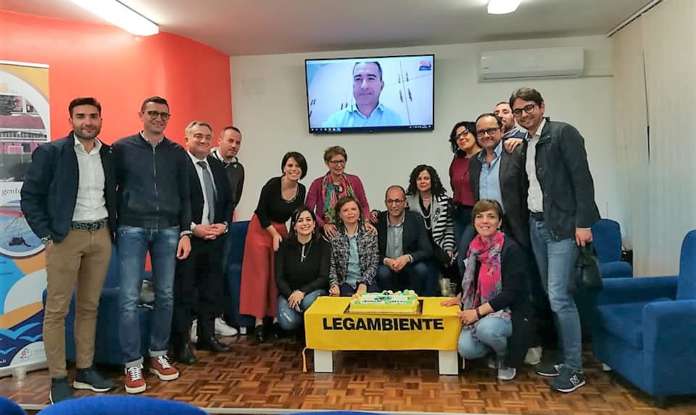 Legambiente con Raffaele Masci, Gabriela Cianciulli, Enza Russomando, Giuseppe Di Vece, Fortunato Greco e Vincenzo Plaitano.