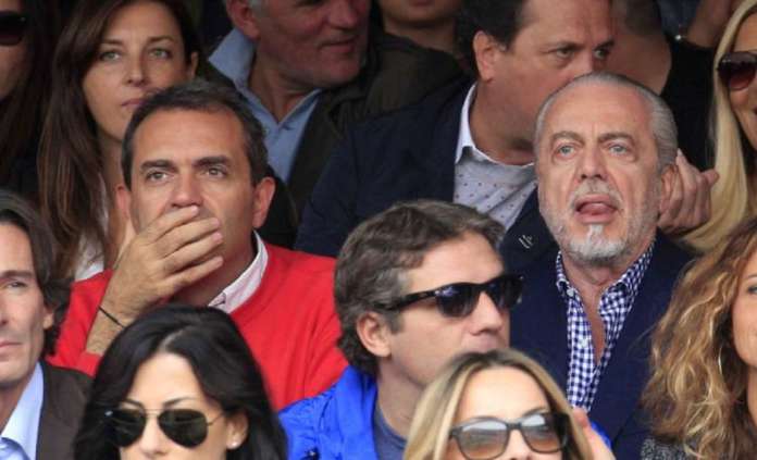 Il-sindaco-de-Magistris-allo-stadio-accanto-al-presidente-de-Laurentiis