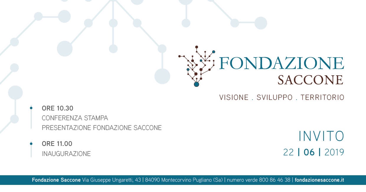 invito inaugurazione Fondazione Saccone