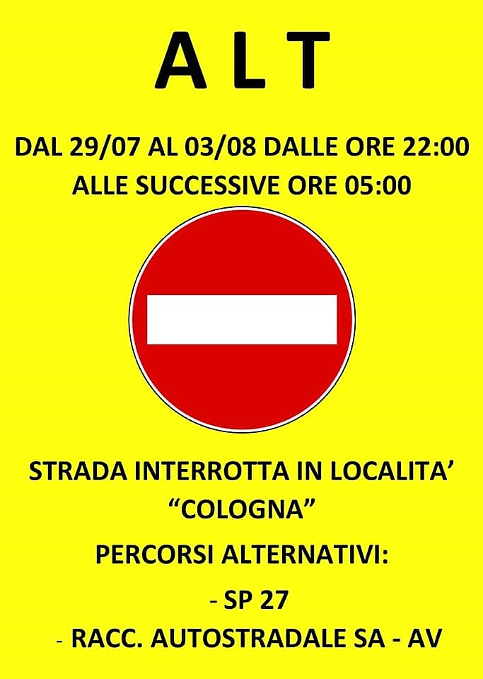 Pellezzano interruzione