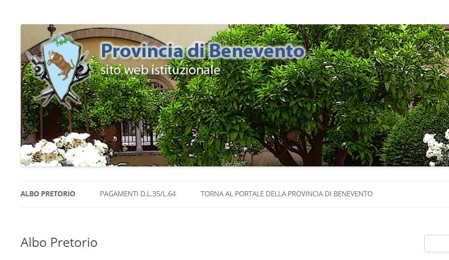 albo pretorio provincia benevento