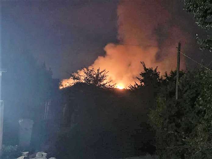 Montecorvino incendio
