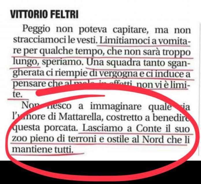 Feltri zoo terroni