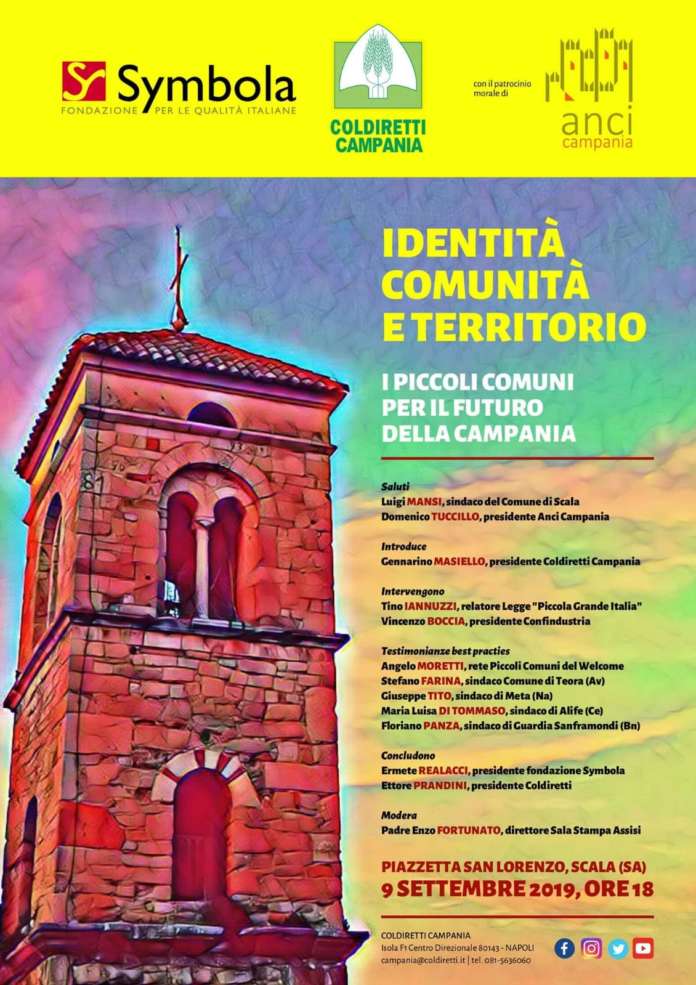 convegno piccoli comuni 9 settembre 2019