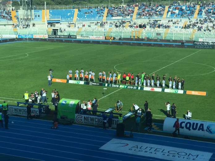 pescara benevento ingresso in campo