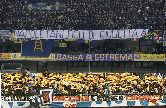 striscioni napoli e verona