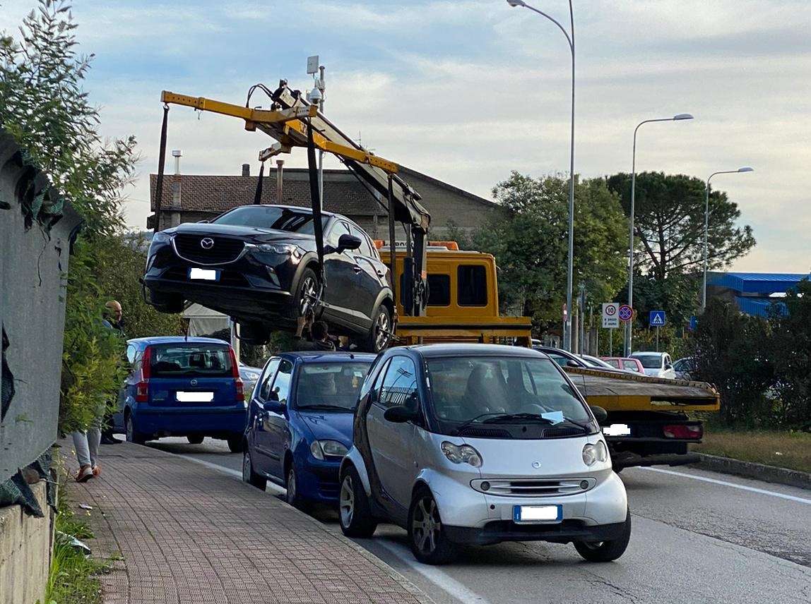 rimozione auto stadio