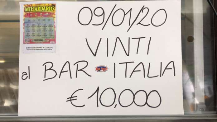 vincita bar italia