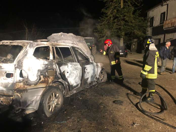 bmw colle sannita incendio