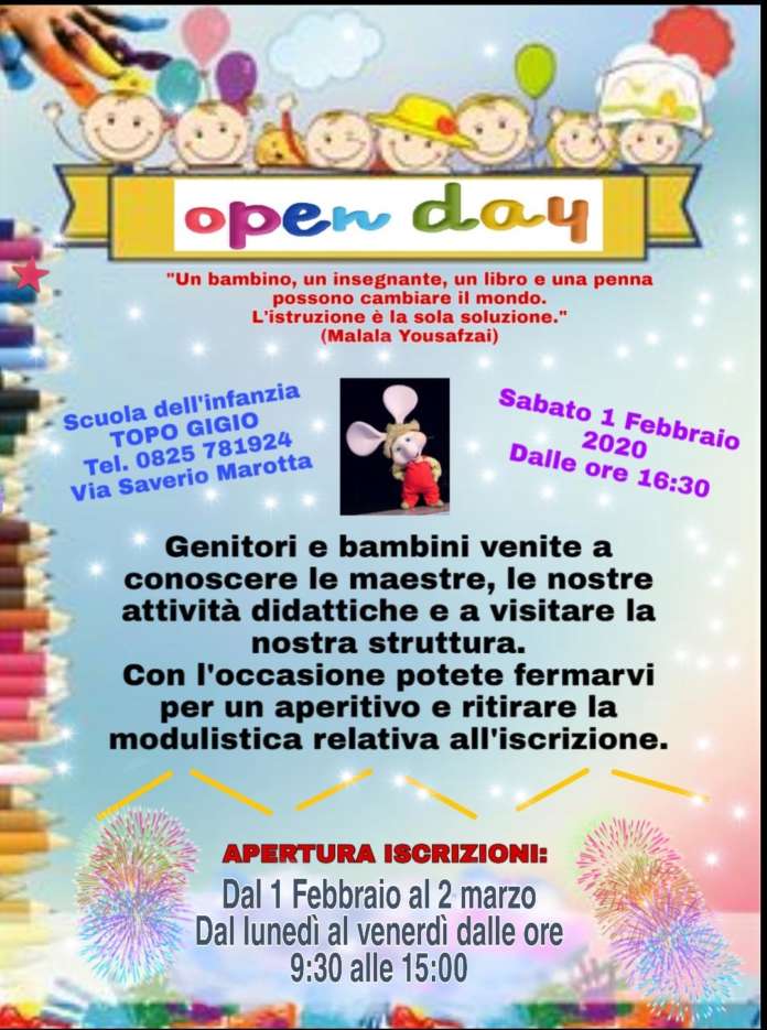 locandina open day topo gigio