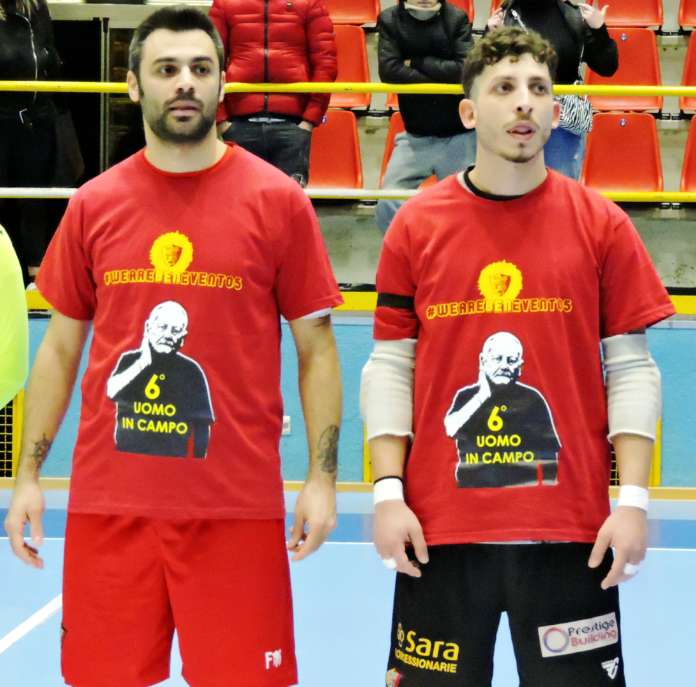 Il capitano Nico Serino e il portiere Davide Ecravino, entrambi in gol contro la Trilem