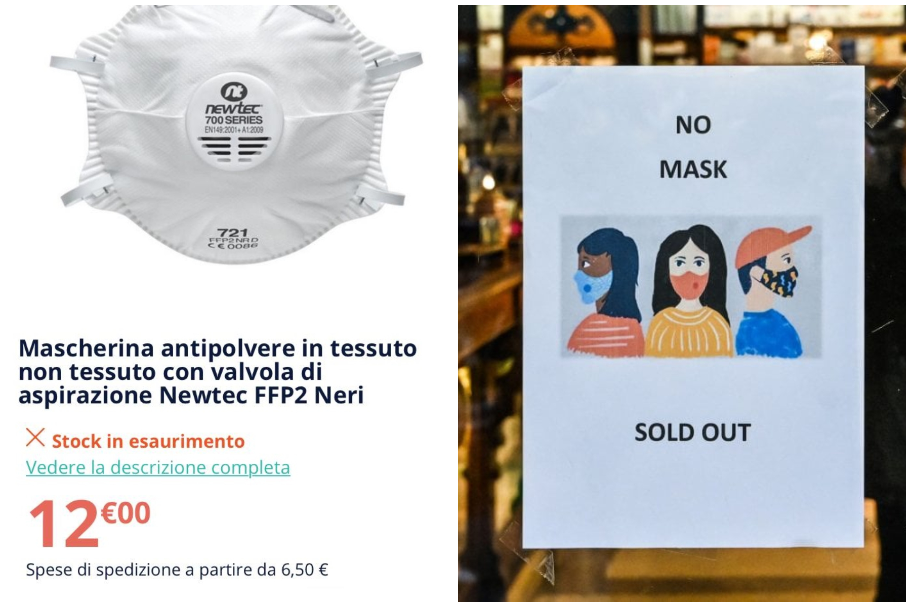 Mascherine sold out 1