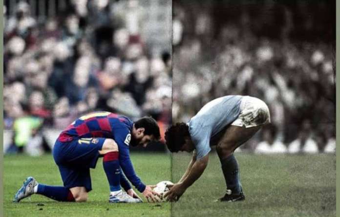 Messi Maradona 1