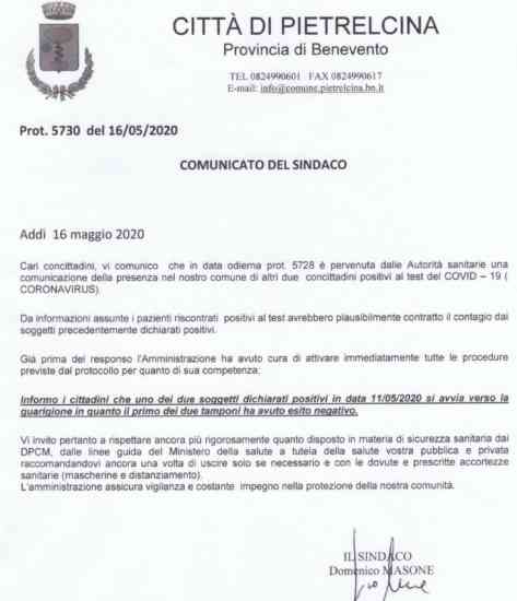contagi pietrelcina