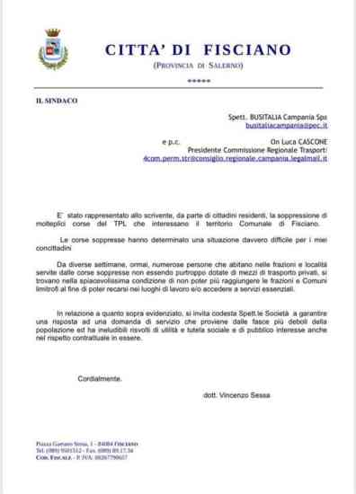 lettera sessa fisciano