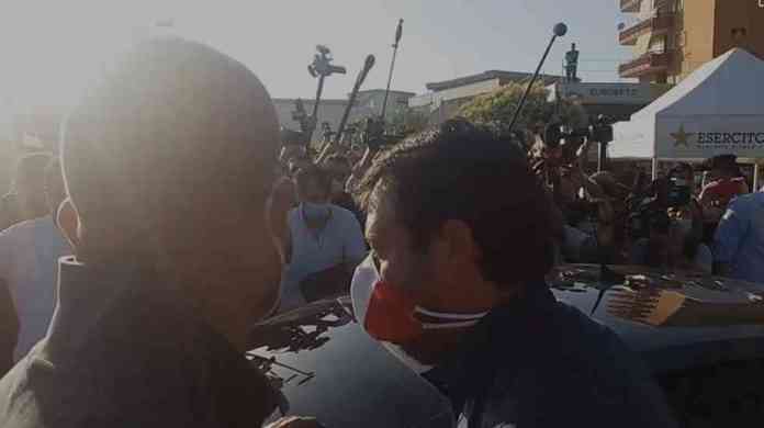 arrivo salvini a mondragone