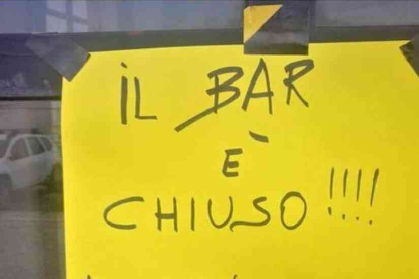 bar chiuso