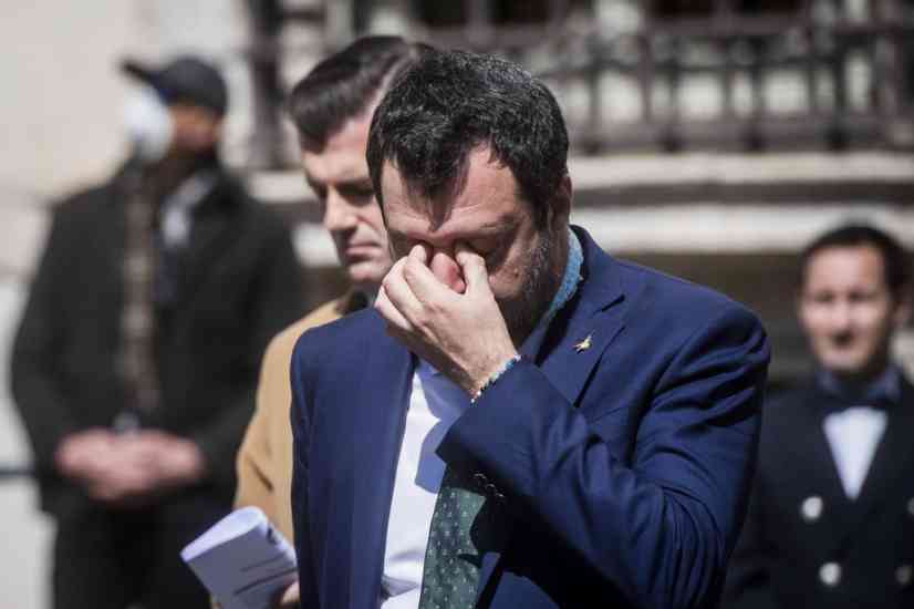roma - conferenza stampa dei lader dell'opposizione dopo un vert