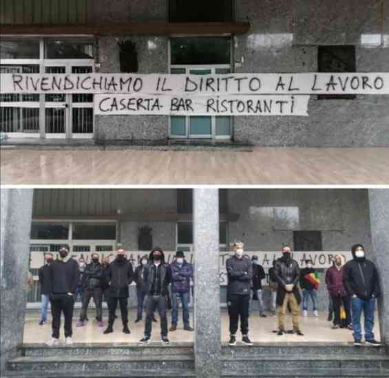 Covid, protesta commercianti Caserta 24-10-2020