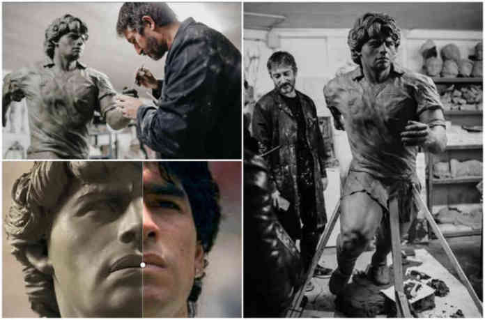 statua maradona napoli
