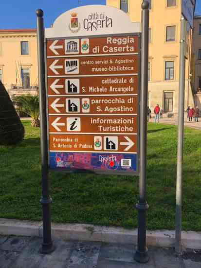segnaletica reggia di caserta
