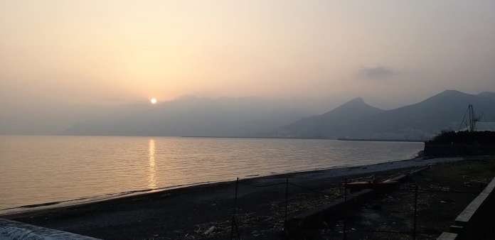 Tramonto foschia