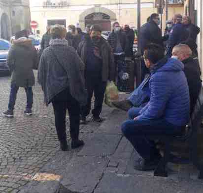 Un momento della protesta