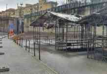 Cantiere in via Vinciprova, al via i lavoro di demolizione del mercato etnico (VIDEO)
