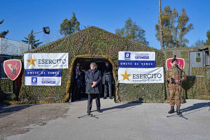 Manager Asl Russo inaugura polo vaccinale Garibaldi