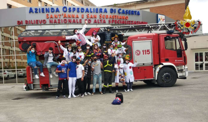 Vigili del fuoco e onlus ospedale di Caserta (1)