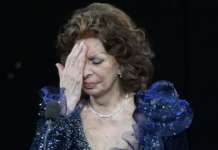 David, la commozione di Sophia Loren: “Forse sarà l’ultimo film, ma io senza cinema non posso vivere”
