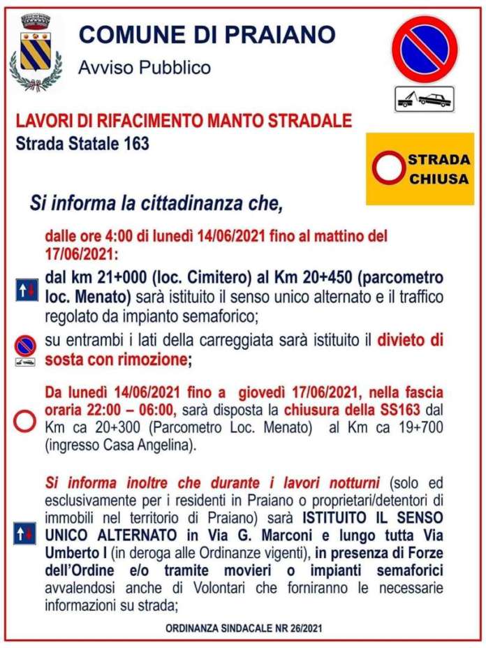 Praiano ordinanza