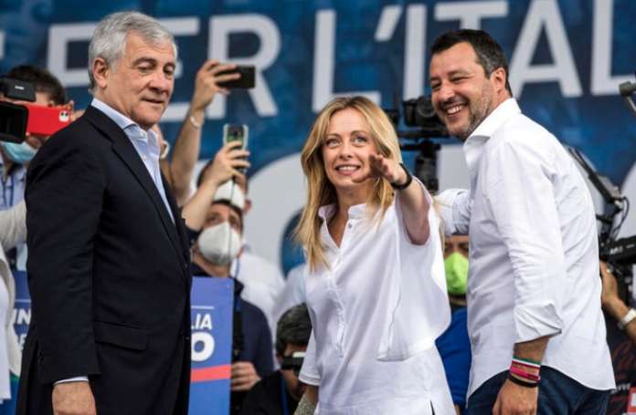 meloni tajani salvini