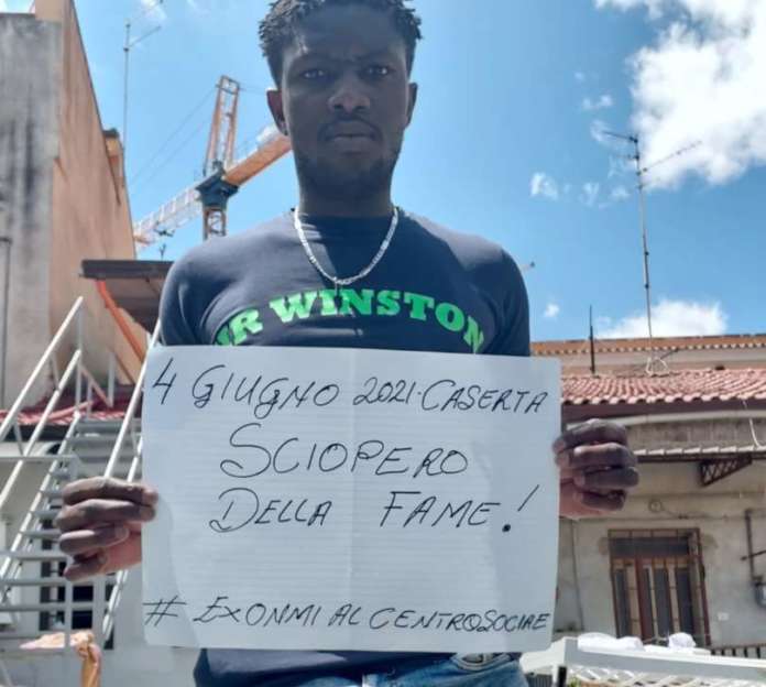 sciopero della fame. abraham kouassi